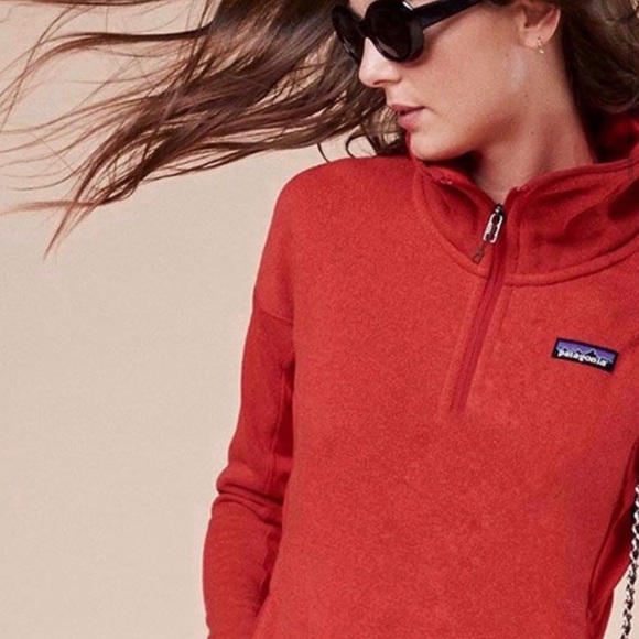 NWOT Patagonia Women's Better Sweater 1/4 Zip in Classic Red Size Small - Picture 2 of 9